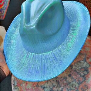 Iridescent Blue Fedora Hat